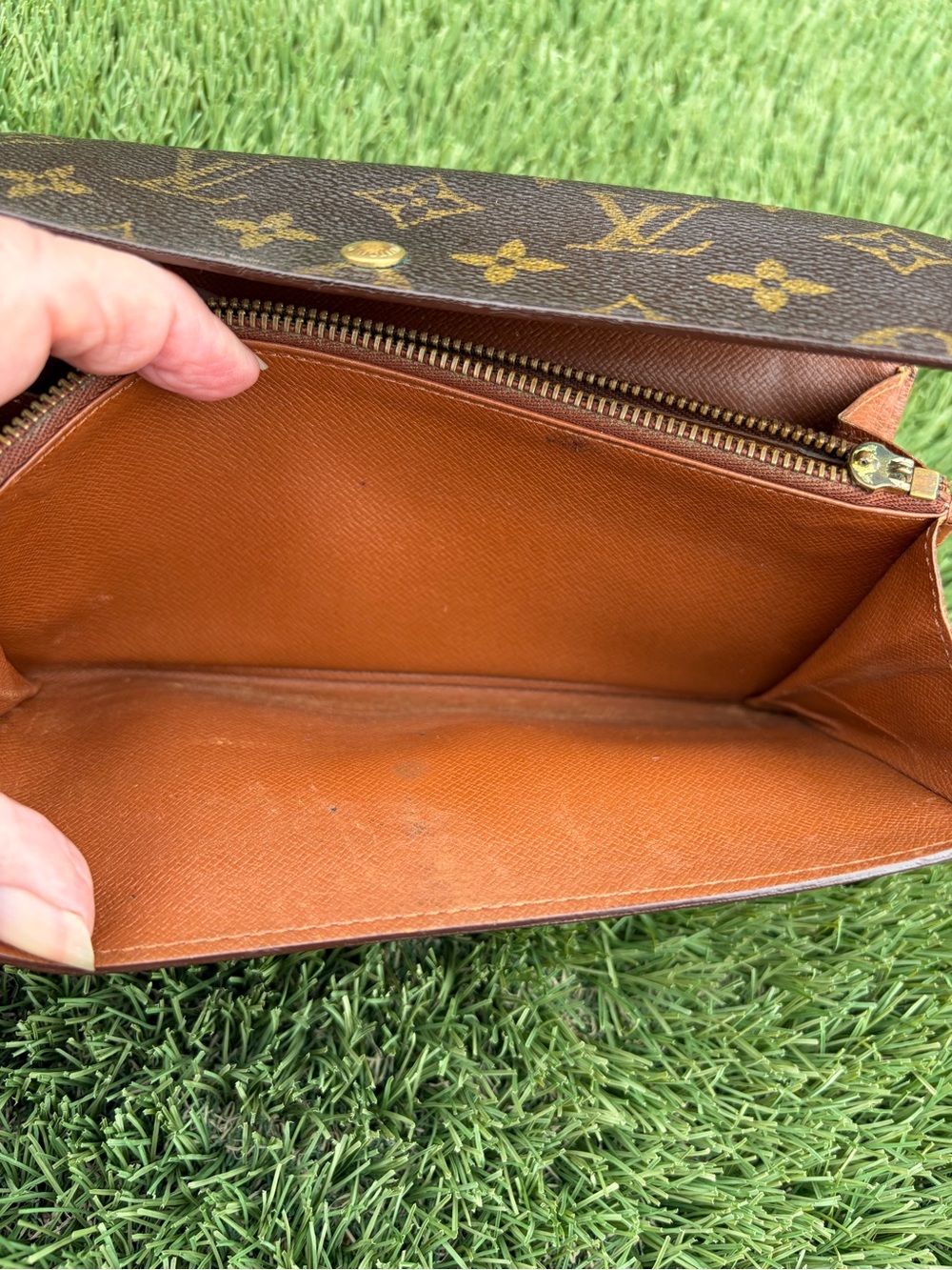 Louis Vuitton Monogram Long Wallet Sarah Authentic 1996 DateCode Spain Damaged - Picture 6 of 12